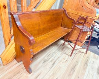 Antique Church Pew Home Decor