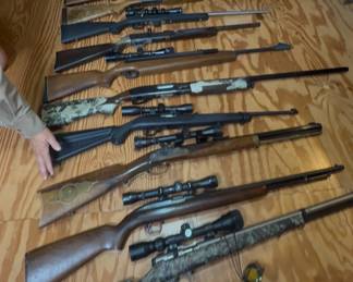 Multiple Firearms...Rifles, Shotguns, Muzzleloader  and Pistol
