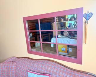 Red Wall Mirror
