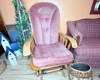 Wooden Glider with Red Pad