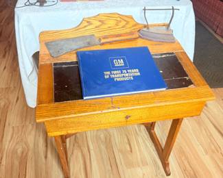 Antique School Desk and Home Decor