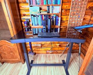 Power adjustable height desk 