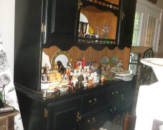 Black painted hutch