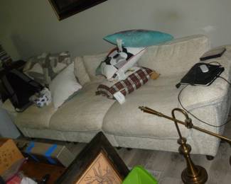 Nice white cushioned sofa
