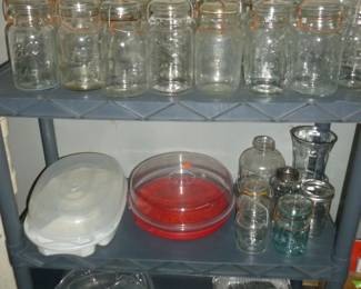 vintage jars, etc
