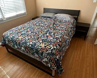 Queen bedframe, and nightstands $50