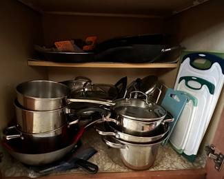 Pots and pans $3 each