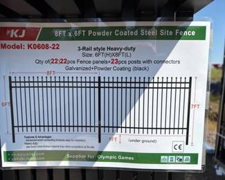 8x6 Powder Coated Site Fence