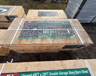 45x25 Double Garage Steel Barn Shed