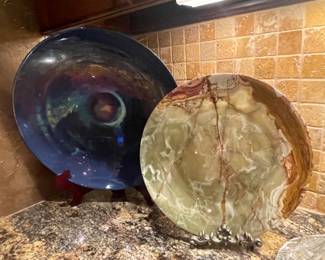 ART GLASS ITEMS POTTERY ITEMS TOO