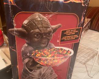 WHO WOULD NOT WANT YODA TO HAND OUT HALLOWEEN CANDY !!! LARGE IN BOX
