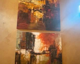 SET OF 2 MODERN ART PRINTS