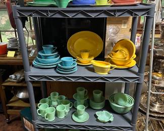 Vintage Fiesta Ware Original and Jadite Fireking Ware