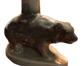 MCM Figural Ceramic Black Bear Honey Pot Decanter