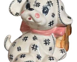 Vintage Puppy Figurine Planter