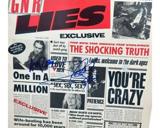 Guns n Roses Lies Signed Lp