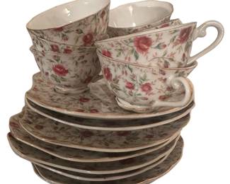 Lefton Bone China Cups and Saucer set of 8 $75
