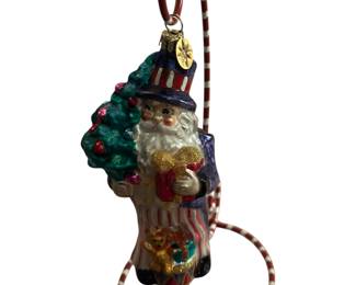 Christopher Radko YANKEE DOODLE DANDEE Santa 4th of July Blown Glass Ornament