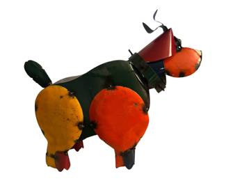 Vintage Cast Metal Painted Bull Dog