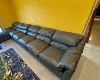 Leather sofa with matching corner piece. Excellent condition.