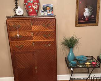 Antique marble-top chest