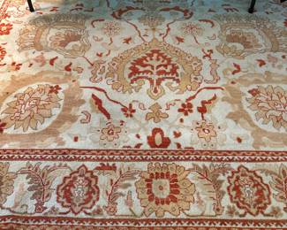 $400 Available for Pre-Sell Hand Knotted Pakistan Oushak or Ziegler Area Rug 9 x 12.2...email info@cardinallane.net if interested.