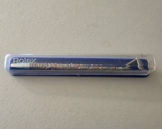 Vintage Rolex Sterling Silver Israel Made Enamel Ballpoint Pen JRR16