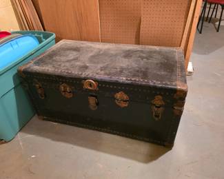 Vintage steamer trunk.