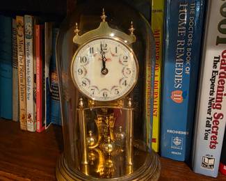 Vintage Anniversary Glass Dome Clock.