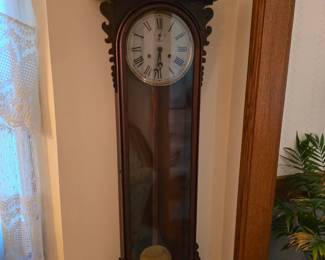  E. N. Welch Mfg. Co., Forestville, Conn., "Regulator No. 11" wall hanging clock. Clock is currently working. 