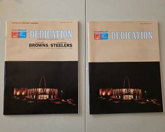 Two Pro Football Hall of fame Dedication publication, magazine. Browns / Steelers 1963