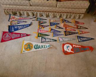 Vintage College Football Pennants, Travel, sports, military!