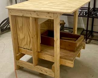 In the Barn 
Custom-made Work Table 32"x34"