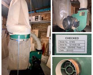 In the Barn 
Grizzly 2 HP Dust Collector with Aluminum Impeller
Model 97869
