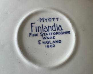 Myott Finlandia (England 1982), Plates, Bowls, Cups