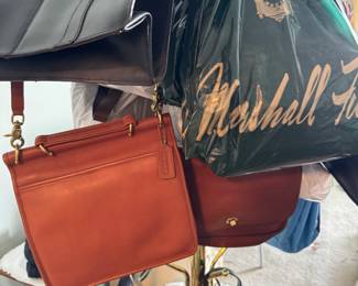 assorted leather purses