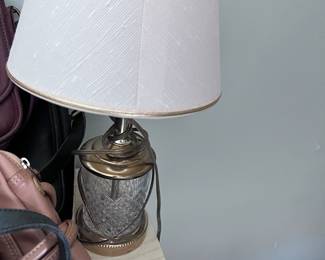 Glass lamp with shade 