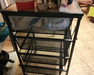 rolling cart with drawers