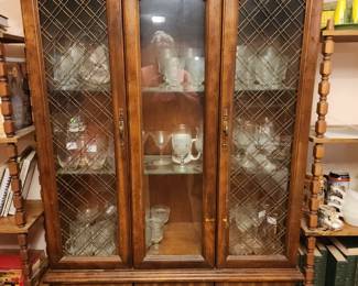 China cabinet and glassware