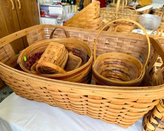 Lots and lots of baskets. Many are Longaberger