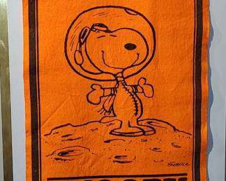 Peanuts Snoopy original 1969 "Moon made of Cheese"