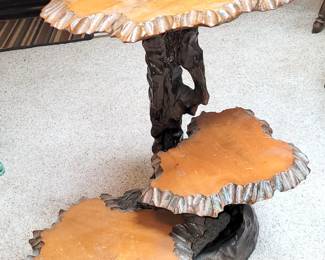 Live edge style 3-Tier wood stand