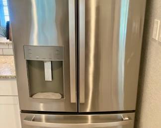 GE French Door Stainless Refrigerator Freezer.