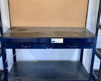 Multi-Purpose Metal Workbench with Light and Outlet.
