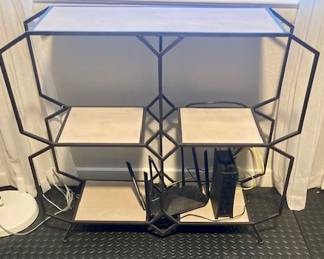 Plutus Brands Metal/wood Plant Stand in Brown Metal
