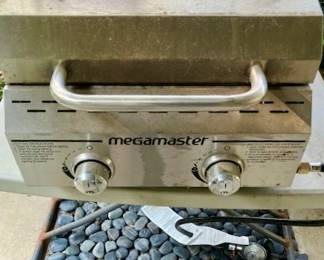 2 Burner Propane Gas Tabletop Grill in Stainless Steel