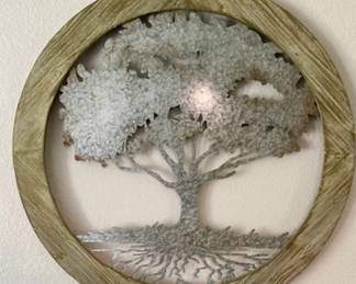 Wood/Metal Tree Of Life Wall Hanging. 34"
