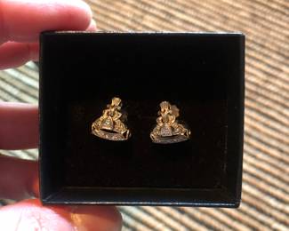 14K Gold and Diamond Earrings