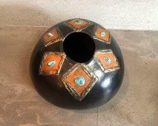 Robin Hunter Signed Gourd Art 