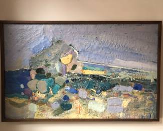 Encaustic on Board - Signed Lancaster 